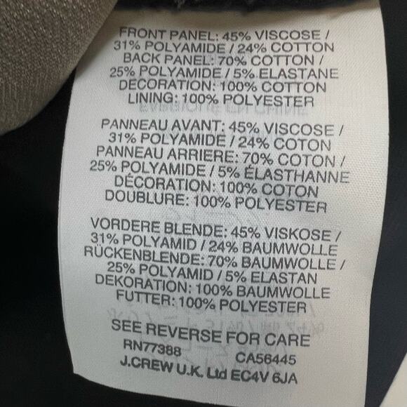 J. Crew Fringy Tweed Lace Blouse Tank Top M Black Nude Classic Preppy Career - Picture 6 of 8